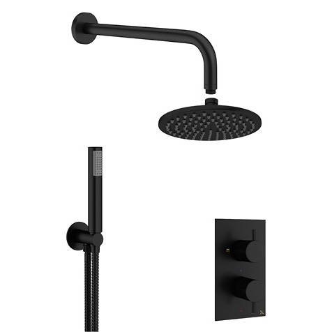 Additional image for 2 Outlet 2 Handle Shower Bundle (Matt Black).