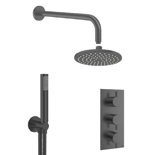 Additional image for 2 Outlet 3 Handle Shower Bundle (Slate).