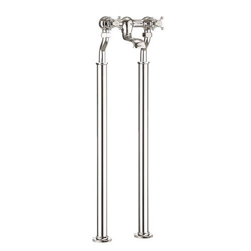 Additional image for Bath Filler Tap With Legs (Crosshead, Nickel).