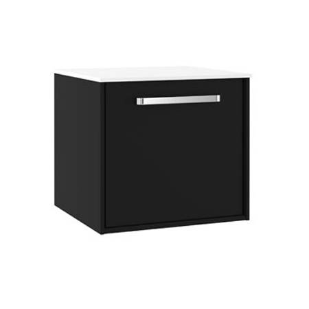 Additional image for Vanity Unit With White Top (500mm, Matt Black).