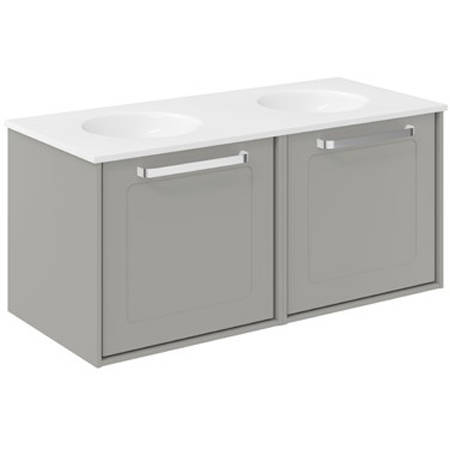Additional image for Framed Vanity With Double Basins (1000mm, S Grey).