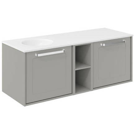 Additional image for Framed Vanity Unit With LH Basin (1200mm, S Grey).