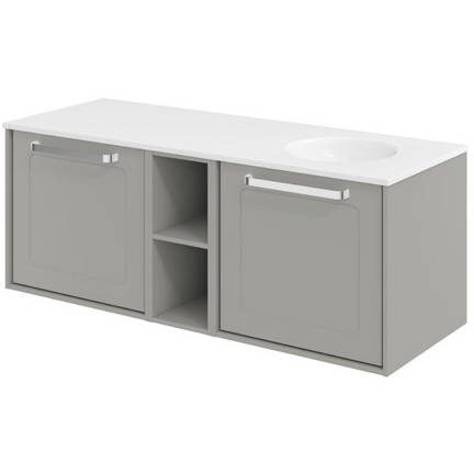Additional image for Framed Vanity Unit With RH Basin (1200mm, S Grey).