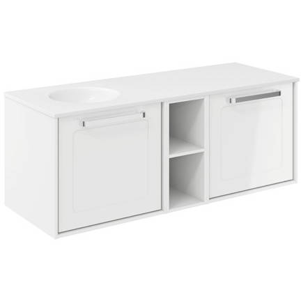 Additional image for Framed Vanity Unit With LH Basin (1200mm, G White).