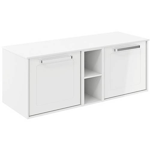 Additional image for Framed Vanity With White Top (1200mm, White Gloss).
