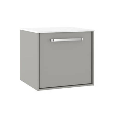 Additional image for Vanity Unit With White Top (500mm, Storm Grey Matt).