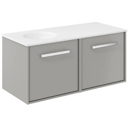 Additional image for Vanity Unit With LH Basin (1000mm, Storm Grey Matt).