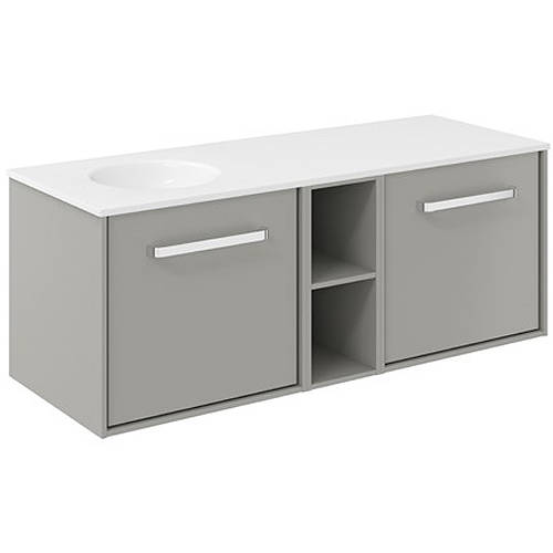 Additional image for Vanity Unit With LH Basin (1200mm, Storm Grey Matt).