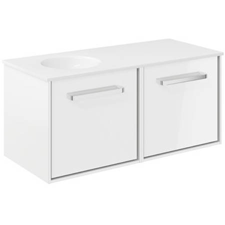 Additional image for Vanity Unit With LH Basin (1000mm, White Gloss).