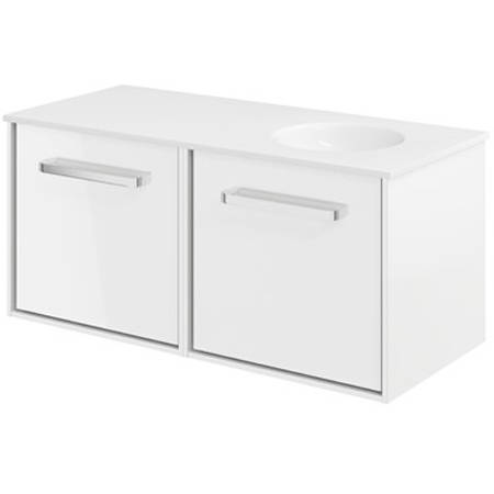 Additional image for Vanity Unit With RH Basin (1000mm, White Gloss).