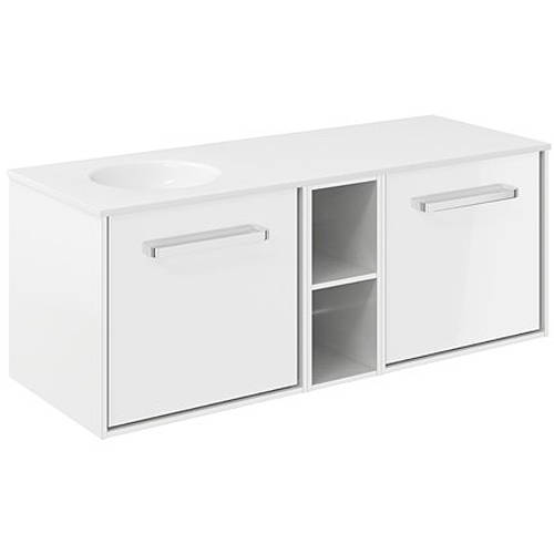 Additional image for Vanity Unit With LH Basin (1200mm, Gloss White).