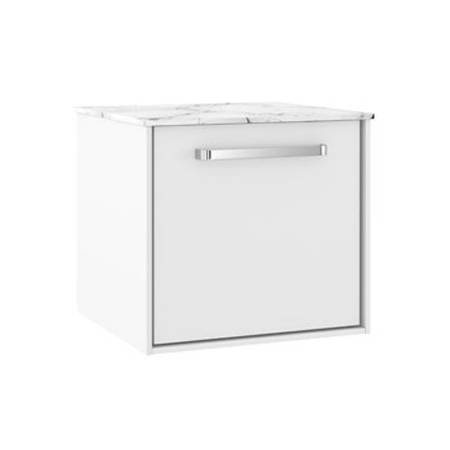 Additional image for Vanity Unit With Carrara Top (500mm, Matt White).