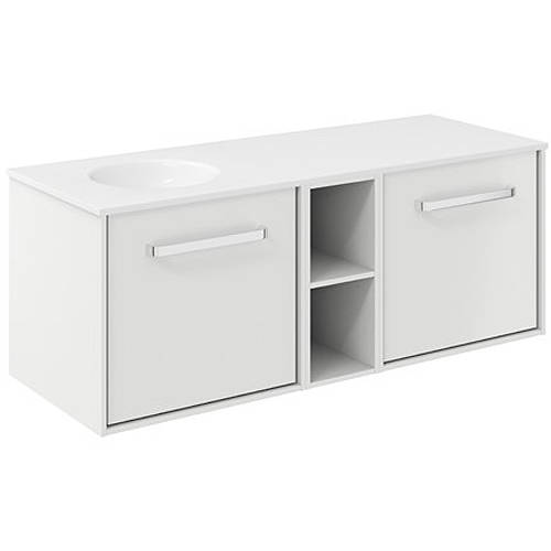 Additional image for Vanity Unit With LH Basin (1200mm, Matt White).