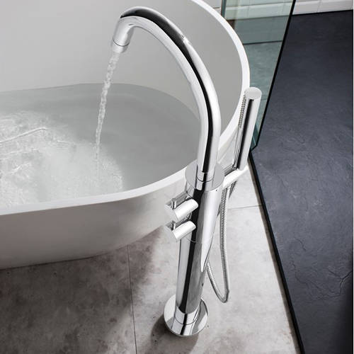 Additional image for Basin Mixer & Thermostatic Floor Standing BSM Tap Pack.