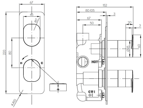 Additional image for Thermostatic Shower Valve (1 Outlet).