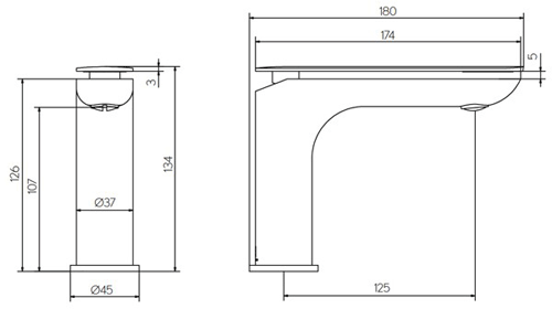 Additional image for Mono Basin Mixer Tap With Lever Handle (Chrome).