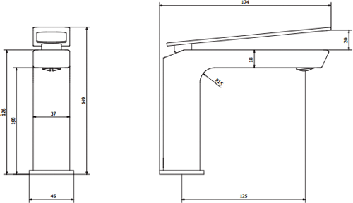 Additional image for Mono Basin Mixer Tap With Lever Handle (Chrome).