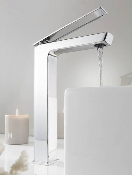 Additional image for Tall Basin Mixer Tap With Lever Handle (Chrome).