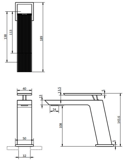 Additional image for Mono Basin Mixer Tap (Brushed Brass).