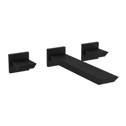 Additional image for 3 Hole Wall Mounted Basin Mixer Tap (Matt Black).