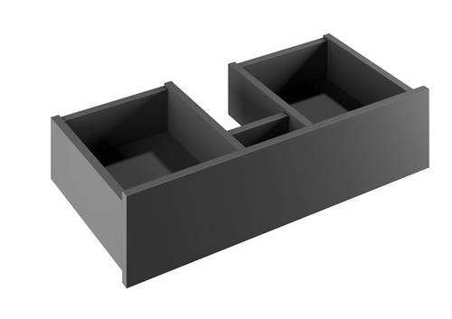 Additional image for Vanity Unit With Top & Extra Drawer (500mm, Steel).