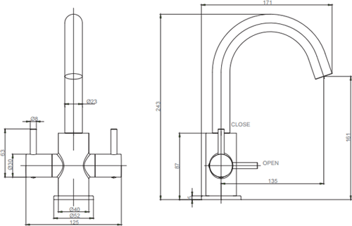 Additional image for Basin & 5 Hole Bath Shower Mixer Tap Pack (Chrome).