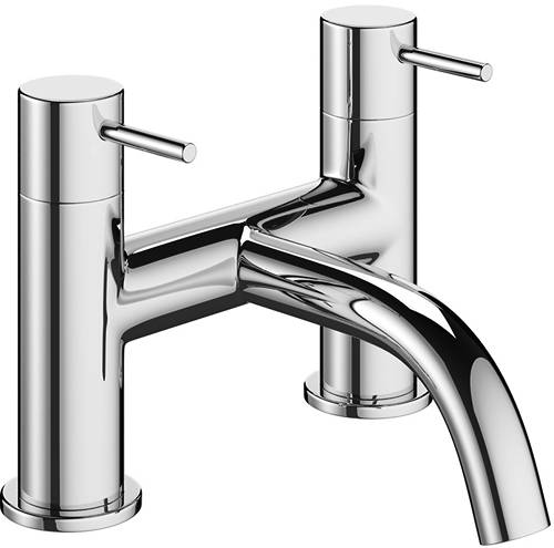 Additional image for Wall Mounted Basin & Bath Filler Tap Pack (Chrome).