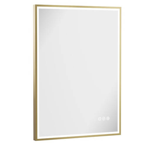 Additional image for LED Mirror 600x800mm (Brushed Brass Frame).