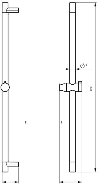 Additional image for Slide Rail Shower Kit (Brushed Bronze).