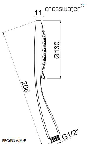 Additional image for Slide Rail Shower Kit (Brushed Brass).