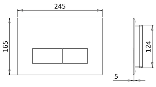 Additional image for Stainless Steel Flush Plate (NEW - Brushed Steel).