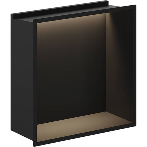 Additional image for Shower Niche With LED Light (305x305mm, M Black).