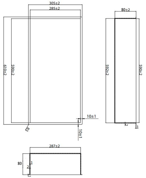 Additional image for Shower Niche (610x305x80mm, Matt Black).