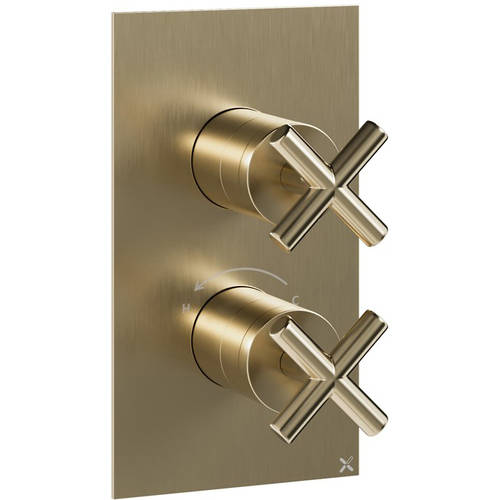 Additional image for Thermostatic Shower Valve (2 Way Diverter, Br Brass).