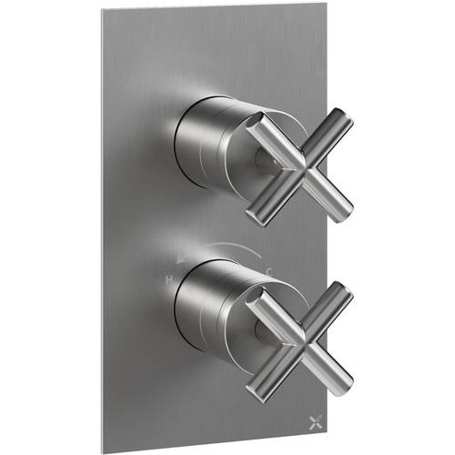 Additional image for Thermostatic Shower Valve (2 Way Diverter, Br Steel).