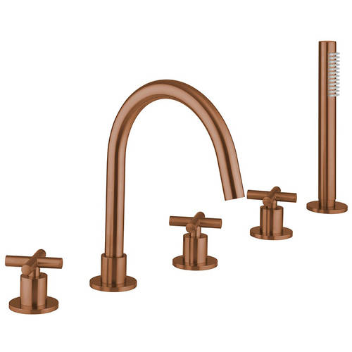 Additional image for Crosshead Bath Shower Mixer Tap (5 Hole, Br Bronze).