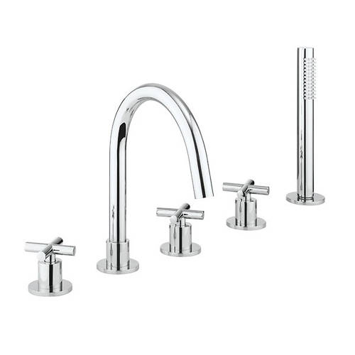 Additional image for Crosshead Bath Shower Mixer Tap (5 Hole, Chrome).