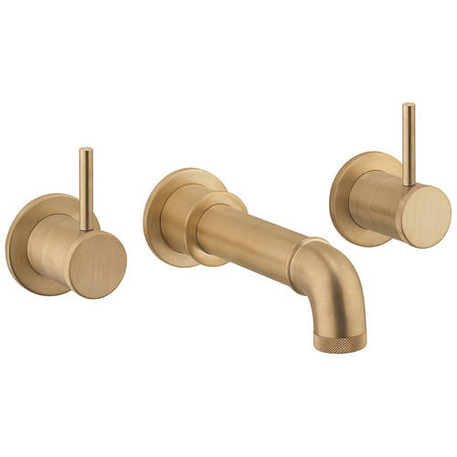 Additional image for Wall Mounted Bath Filler Tap (Unlac Brushed Brass).