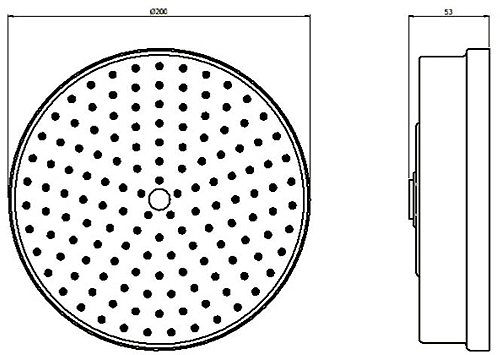 Additional image for Easy Clean Shower Head 8" (Carbon Black).