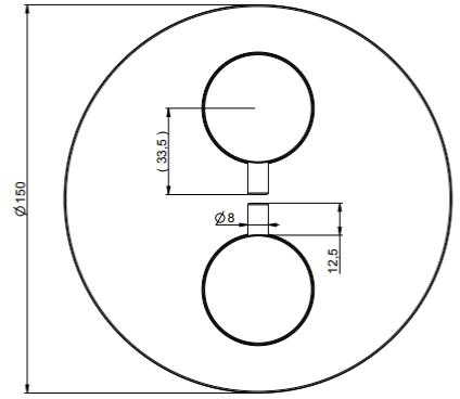 Additional image for Crossbox 2 Outlet Shower Valve (Un Brushed Brass).