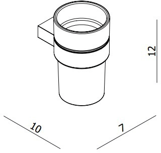 Additional image for Wall Mounted Tumbler & Holder (Chrome).