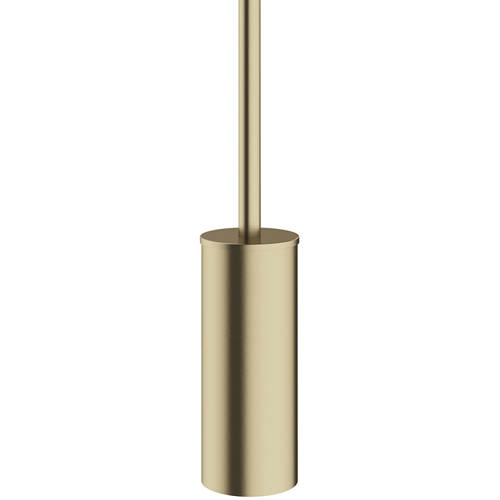 Additional image for Wall Mounted Toilet Brush & Holder (Brushed Brass).
