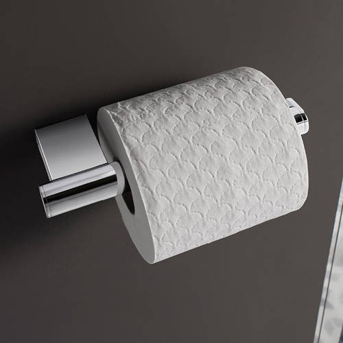 Additional image for Toilet Roll Holder (Brushed Stainless Steel Effect).