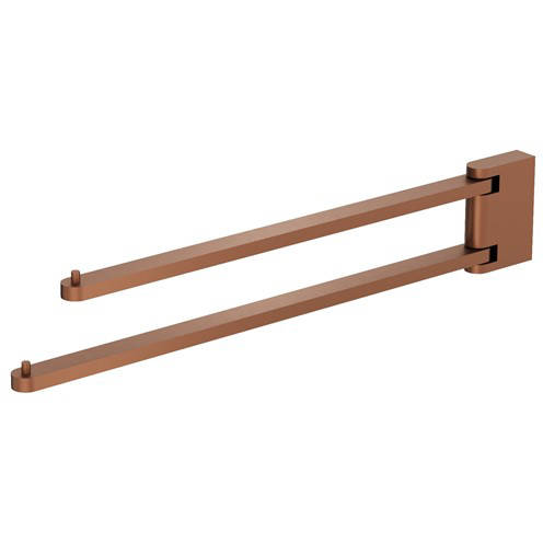 Additional image for Twin Swivel Towel Rail (Brushed Bronze).