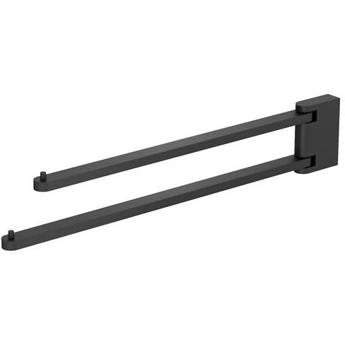 Additional image for Twin Swivel Towel Rail (Matt Black).