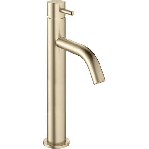 Additional image for Tall Basin Mixer Tap With Lever Handle (Brushed Brass).