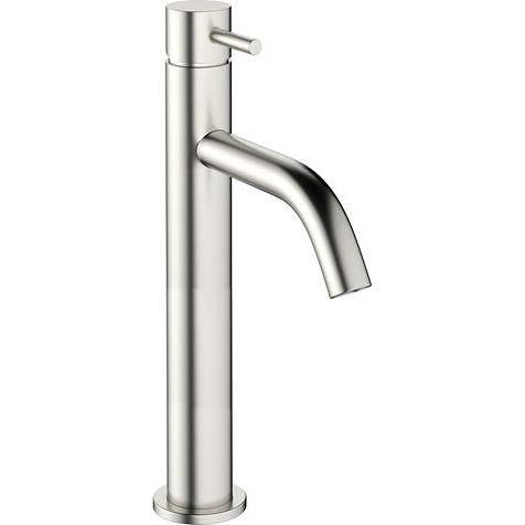 Additional image for Tall Basin Mixer Tap With Lever Handle (Brushed Steel).