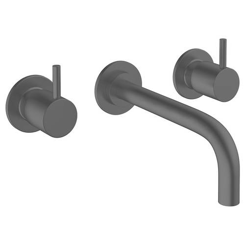 Additional image for Wall Mounted Basin Mixer Tap (3 Hole, Slate).