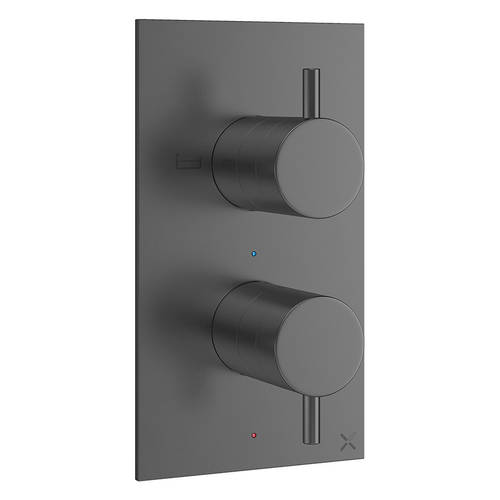 Additional image for Thermostatic Bath Shower Valve (2 Way, Slate).