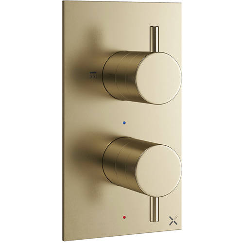 Additional image for Thermostatic Shower Valve With 2 Outlets (B Brass).